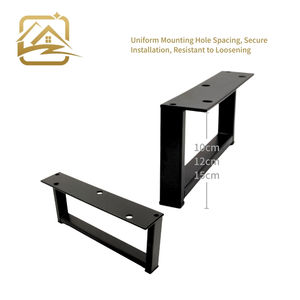 Precio de fábrica moderno, patas de sofá de metal en forma de U de 10cm/12cm/15cm, color negro, patas de hierro para muebles, repuesto para sofá y gabinete - Product Image 3