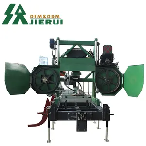 High efficiency sawmill horizontal band saw gasoline 27 inch wood machinery log cutting sawmill for timber and log