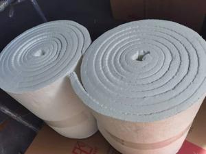 Manta de hilo de fibra cerámica refractaria estándar de grado 128Kg/m3 para estera de soporte de catalizador de horno de vidrio - Product Image 4