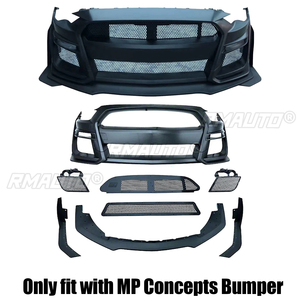 กันชนหน้ารถยนต์สไตล์ GT500 จำนวน 2 ชิ้น สำหรับ Ford Mustang ปี 2015-2021 วิงเล็ต สปลิตเตอร์ สปอยเลอร์มุม  ใช้ได้เฉพาะกับกันชน MP Concepts เท่านั้น - Product Image 2