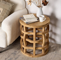 Canapé de salon, balcon de chambre à coucher, table basse en bois de style antique