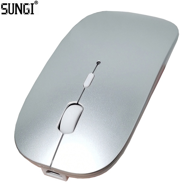 SUNGI Good Quality Silent Wireless Bluet Ooth Mouse With Rechargeable Lithium Battery for iPhone iPad Macbook