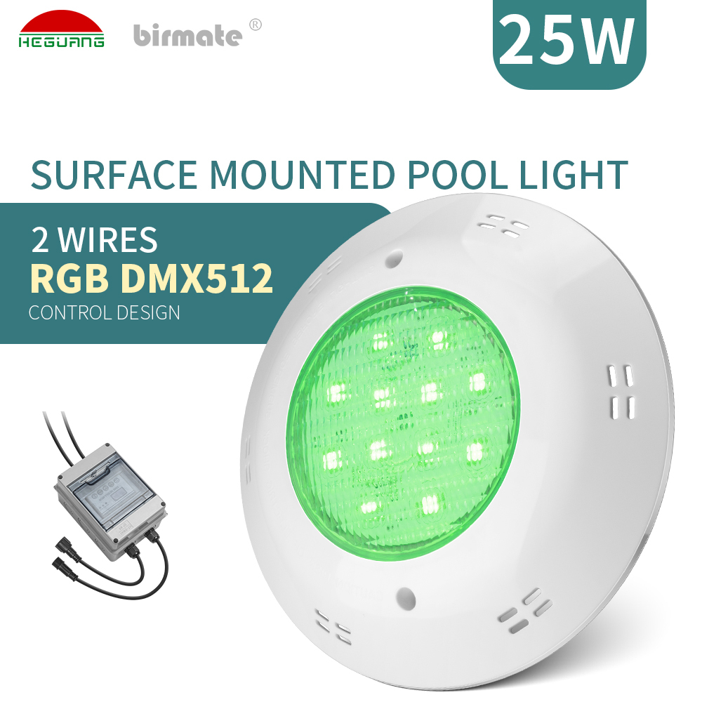 25W AC12V Two Wire RGBW PC ABS Swimming Pool Lights Led Underwater
