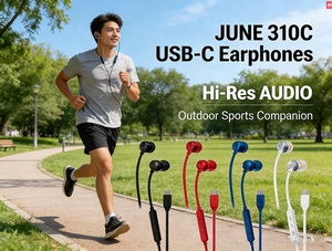 หูฟังแบบมีสาย <span class=keywords><strong>TUNE</strong></span> 310c USB-C Type-C แบบพกพา พร้อมไมโครโฟน <span class=keywords><strong>HD</strong></span> เสียงคุณภาพสูง HiFi ควบคุมสายได้ สวมใส่สบาย เหมาะสำหรับออกกำลังกาย - Product Image 2
