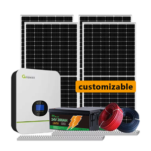 Sistema Solar Completo Fuera de la Red de 5kw, 6kw, 3kw, 10kw para el Hogar, Sistema de Energía Solar, Kit de Paneles Solares, Sistema de Energía Solar - Product Image 1
