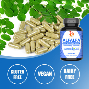 Cápsulas de Alfalfa Orgánica OEM/ODM con Vitaminas y Minerales, Suplemento para Mejorar el Sistema Inmunológico - Product Image 4
