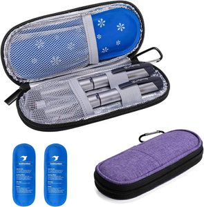 Insulated <b>Medical</b> Insulin Cooler Travel Case with 2 Ice Packs Portable Diabetic Storage Cooler <b>Bags</b> - Product Image 1