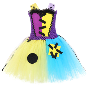 2025 Halloween Girl Ghost Roleplay ropa divertido payaso vestido <span class=keywords><strong>de</strong></span> baile mano tul Smocked niñas vestido Adorable <span class=keywords><strong>trapo</strong></span> muñeca tutú vestido - Product Image 5