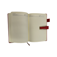 Carnet à couverture rigide personnalisé de couleur rouge classique, journal d'écriture, papeterie pratique, impression personnalisée de carnets