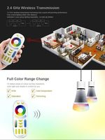 FUT092 Miboxer 4 zones RGB + CCT 2.4GHz RF télécommande pour ampoule LED lumière d'inondation LED bande