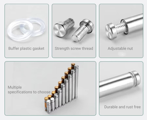 Thép không gỉ đôi đầu quảng cáo Nail <span class=keywords><strong>Hollow</strong></span> Acrylic Glass gương Nail hỗ trợ trang trí quảng cáo standoff vít - Product Image 2