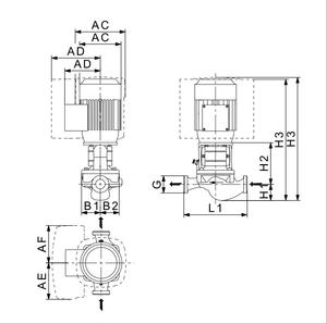 Pompe centrifuge verticale monophasée TP40-270-2 à grand débit pour systèmes d'eau chaude et froide TP40-270-2 Grande - Product Image 5