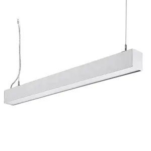 Lampu tabung suspensi IP20 UGR19 lampu Linear LED kerangka aluminium OEM pabrik untuk perpustakaan kelas