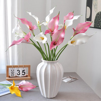 Calla-Lilie Künstliche Blume mit Naturgetreuer Haptik Geprägte Heimdekoration Dekorative Blumen Künstlicher Blumenstrauß