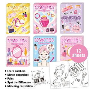 สมุดระบายสีสำหรับผู้ใหญ่เด็กผู้หญิงนักเรียนผู้หญิงกิจกรรมเครื่องสำอางสมุดระบายสีเพื่อวาดภาพ - Product Image 2