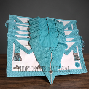 Écusson brodé sur mesure pour insignes maçonniques, tablier de maître maçon, élégant, type col, en cuir et tissu, broderie de base - Product Image 3