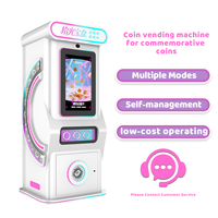 Distributeur automatique de pièces commémoratives, de médailles de musée et d'autocollants de réfrigérateur, avec écran tactile IA et paiement par carte à glissière