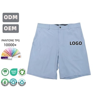 Shorts de <span class=keywords><strong>golf</strong></span> pour hommes personnalisés, shorts chino durables, BSCI OEKO-TEX GOTS, tissu recyclé, OEM ODM, marque privée, shorts bermuda - Product Image 1