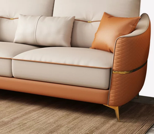 Meubles foshan chine dernière d'angle en forme de l 3 2 1 canapé en cuir couleur combinaison ensemble conceptions - Product Image 2