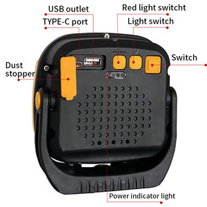 Vente en gros de lampes de camping à led super lumineuses pour <span class=keywords><strong>atelier</strong></span> de réparation automobile Lampe de travail COB rechargeable par USB - Product Image 4