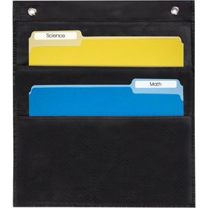 Organizador de archivos de 1 bolsillo, tabla de almacenamiento para montaje en pared, color negro, 14x16 pulgadas, para uso en oficina, aula y hogar - Product Image 6