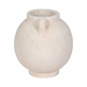 Vaso rotondo a forma di bulbo con manico, in terracotta, per decorazioni per la casa, stile contemporaneo. - Product Image 4