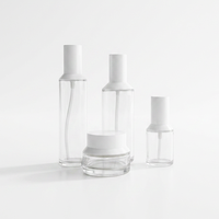 Étiquettes personnalisées Bouteille de lotion de 130ml Bouteille d'emballage de crème solaire pour les soins de la peau Bouteilles en verre de capacité cosmétique