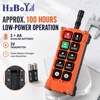 Penjualan Terlaris HZBoY F23-A+ 433MHz Remote Kontrol Radio Industri 8 Tombol Pengontrol Pengangkat Derek Nirkabel Harga Pabrik OEM