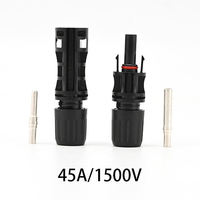 Kit de connecteurs solaires haute tension CC étanches 1000V CC 45A avec contacts en cuivre mâle/femelle et boîtier ABS – Vente chaude