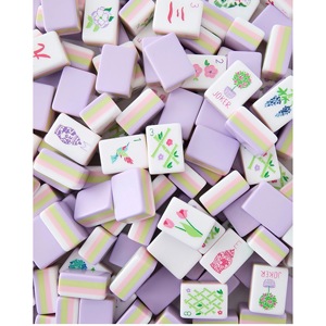 Tuiles de mahjong américaines personnalisées en acrylique à 4 couches, 160 cartes, jeu élégant de qualité supérieure pour adultes, cadeau personnalisé - Product Image 1