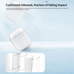 Fundas para Auriculares <span class=keywords><strong>Airpods</strong></span> 3 4 con Mosquetón, Diseño Dividido <span class=keywords><strong>de</strong></span> TPU para <span class=keywords><strong>Airpods</strong></span> Pro2 3, Funda Protectora Transparente para Auriculares - Product Image 4