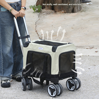 Sac de transport pour animaux de compagnie respirant et à roulettes pour petits chiens