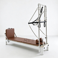 Machine de Pilates Commerciale Robuste et Multifonctionnelle en Aluminium Réglable pour la Santé et l'Entraînement au Yoga, avec Demi-Tourneuse Trapèze