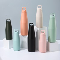 Personnalisé 580ml 1080ml Couleurs Double Paroi En Acier Inoxydable Style Américain Conique En Acier Inoxydable Flacon Sport Bouteille D'eau