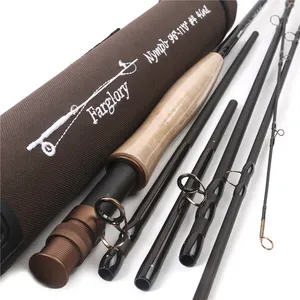 Korean carbon 9ft6 to 11ft 4wt 4+1 extension Czech Nymph fly rod