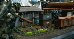 Diorama de Fábrica Abandonada a Escala HO 1:87 con Almacén y Tanques de Petróleo Compatible con Piko Roco <span class=keywords><strong>Faller</strong></span> 60x40cm - Product Image 2