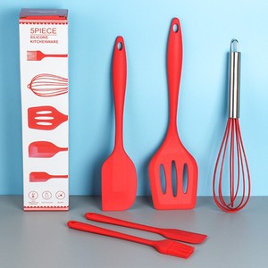 Nouvel ensemble de 5 ustensiles de cuisine en silicone résistant à la chaleur, spatules de cuisson économiques avec emballage en boîte pour <span class=keywords><strong>accessoires</strong></span> de cuisine domestique - Product Image 5