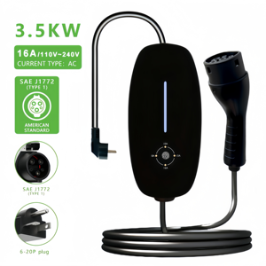 Chargeur EV portable 3,5 kW, étanche IP65, robuste, compatible Tesla, Type <span class=keywords><strong>2</strong></span>, Type <span class=keywords><strong>1</strong></span>, GBT, universel, pour voyage - Product Image 1