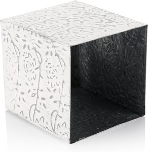 Couverture de boîte à mouchoirs en céramique blanche en détresse Country Chic support de boîte à mouchoirs décoratif carré avec fonction organisateur - Product Image 6