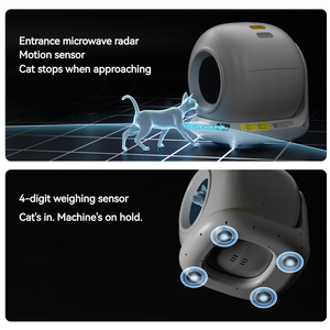 PETAOK OEM WiFi Self Cleaning <strong>Cat</strong> <strong>Litter</strong> Box Smart Automatic Toilet Robot App Control 78L Large ABS Material Multiple <strong>Cats</strong> - Product Image 2