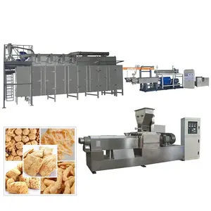 Customized design textured vegetable soya nuggets protein making plant machinery
