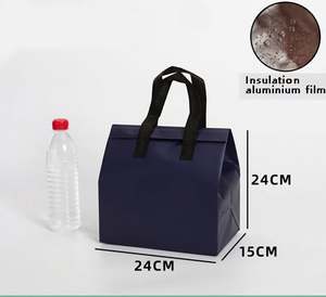 Sac isotherme jetable non tissé avec poignée pour fruits de mer, gâteaux, déjeuner, pizza, steak, et autres plats à emporter - Product Image 4