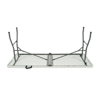 Table Pliante en Plastique de Haute Qualité 1,80 m, Rectangulaire Blanche, Mobilier d'Extérieur pour Banquets, Jardins, Réceptions et Événements
