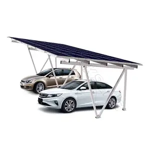 อลูมิเนียม Carport ระบบติดตั้งพลังงานแสงอาทิตย์ รถ Pergola โครงสร้างการติดตั้ง ขายึดพลังงานแสงอาทิตย์