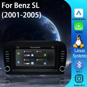 <span class=keywords><strong>Autoradio</strong></span> Linux en gros pour <span class=keywords><strong>Mercedes</strong></span>-Benz SL <span class=keywords><strong>R230</strong></span> SL350 SL500 SL55 SL600 SL65 2001-2005, écran d'unité principale vidéo de voiture, multimédia - Product Image 2