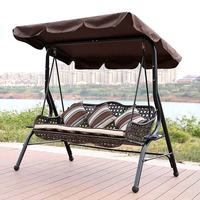 Fauteuil suspendu double en fer pour extérieur, chaise hamac en métal, panier suspendu pour cour avec coussins en tissu Oxford, balançoire à toit
