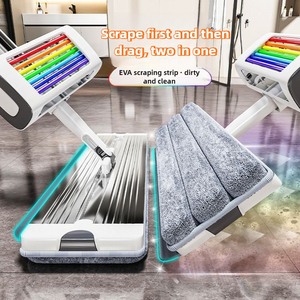 Cho <span class=keywords><strong>2025</strong></span> hợp kim nhôm xoay xử lý thân thiện với môi lau phẳng không rửa đi kèm với 2 siêu mịn sợi vải sàn công cụ làm sạch - Product Image 4