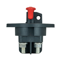 HaoRui HR Remplace la série TR, interrupteur de déconnexion de batterie principal 48V 500A 4 pôles DPST étanche IP67/IP69K à bouton rouge, argenté