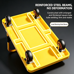 Furniture Dolly Moving Helper 4 Wheel Load Spreader Carpet Safe Folding Furniture <b>Cart</b> With Wheels Heavy Duty Folding <b>Cart</b> - Product Image 3