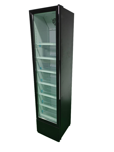 175L Single Glass Door Large Capacity Display Refrigerator, Beverage Commercial High Type Refrigerated Cabinet with Lock